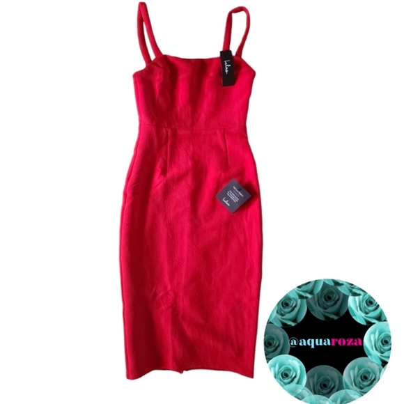 NWT😍 Lulu's, SEXY RED DRESS, w/ Zipper & Slit Back! XS - Picture 1 of 7